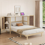 Letto armadio in rattan 140x200 - Xylo
