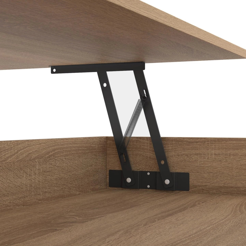 Tavolino rettangolare alzabile in legno e nero ELIAD