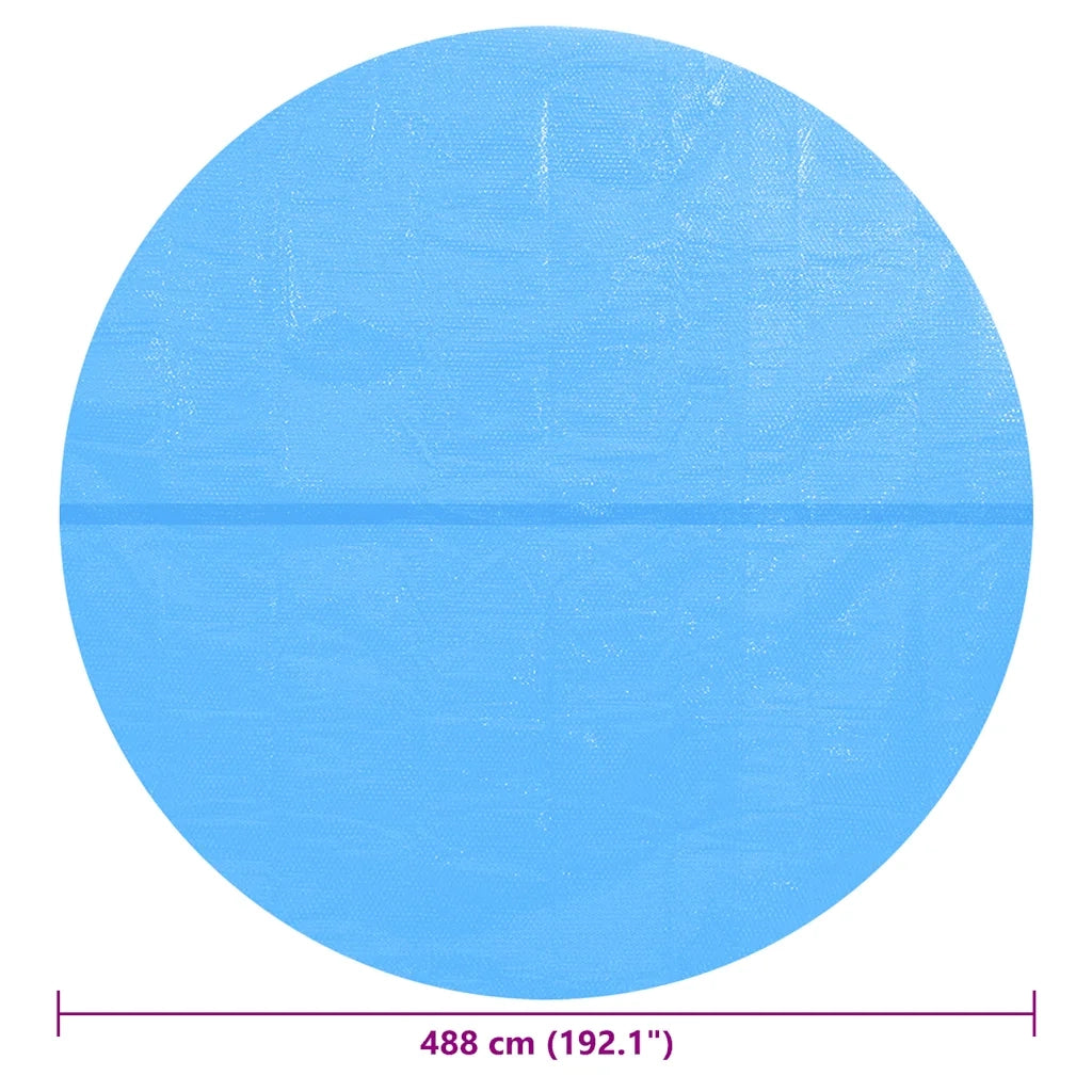 Telo Copripiscina Solare Copertura Rotonda PE 488 cm Blu 90673