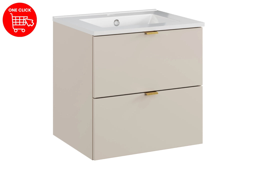 Set mobili bagno 50 cm con lavabo per mobile Lava Dalia Cashmere 50 x 1401 x 46 cm