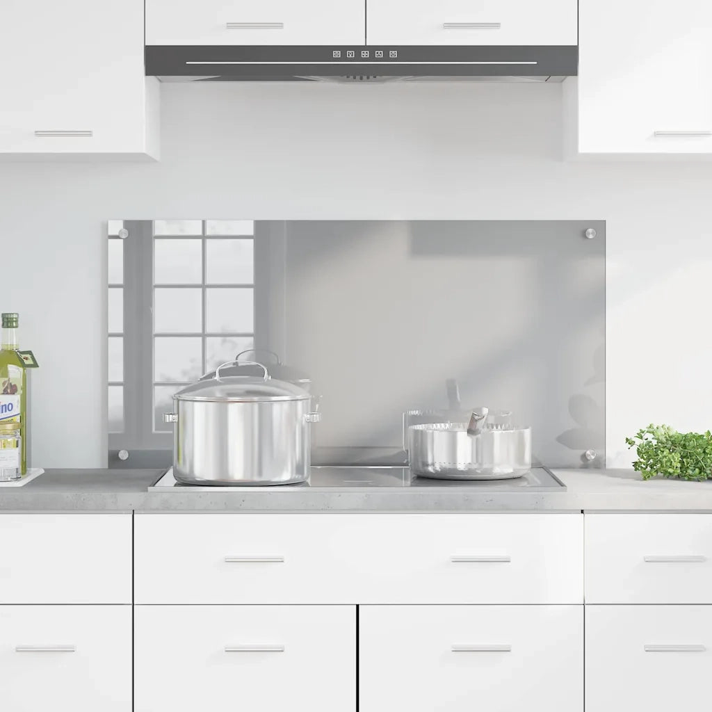 Schienale da cucina Grigio chiaro 100 x 50 cm vetro temperato 42001236