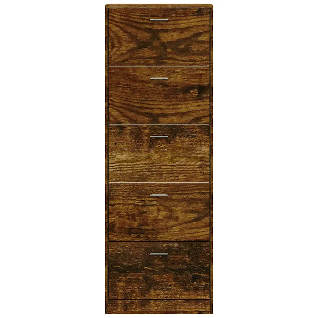Scarpiera Rovere Fumo 59x17x169 cm in Legno Multistrato cod mxl 68801