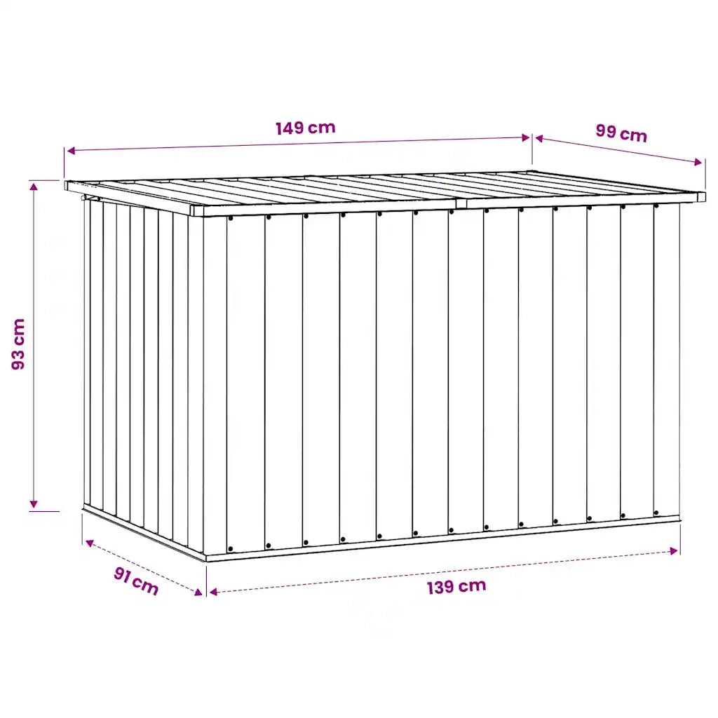 Baule da Giardino Marrone 149x99x93 cm CFW1268202