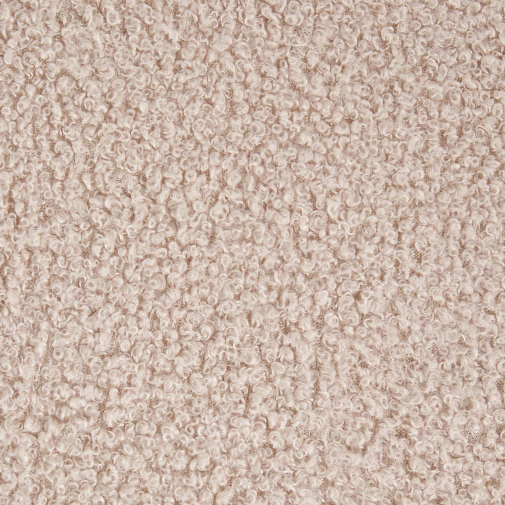Sgabello Beige Boucle Rivestito 38 x 38 cm Seduta quadrata Motivo Chevron