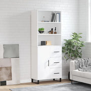 Credenza Bianca 69,5x34x180 cm in Legno Multistrato 3189469