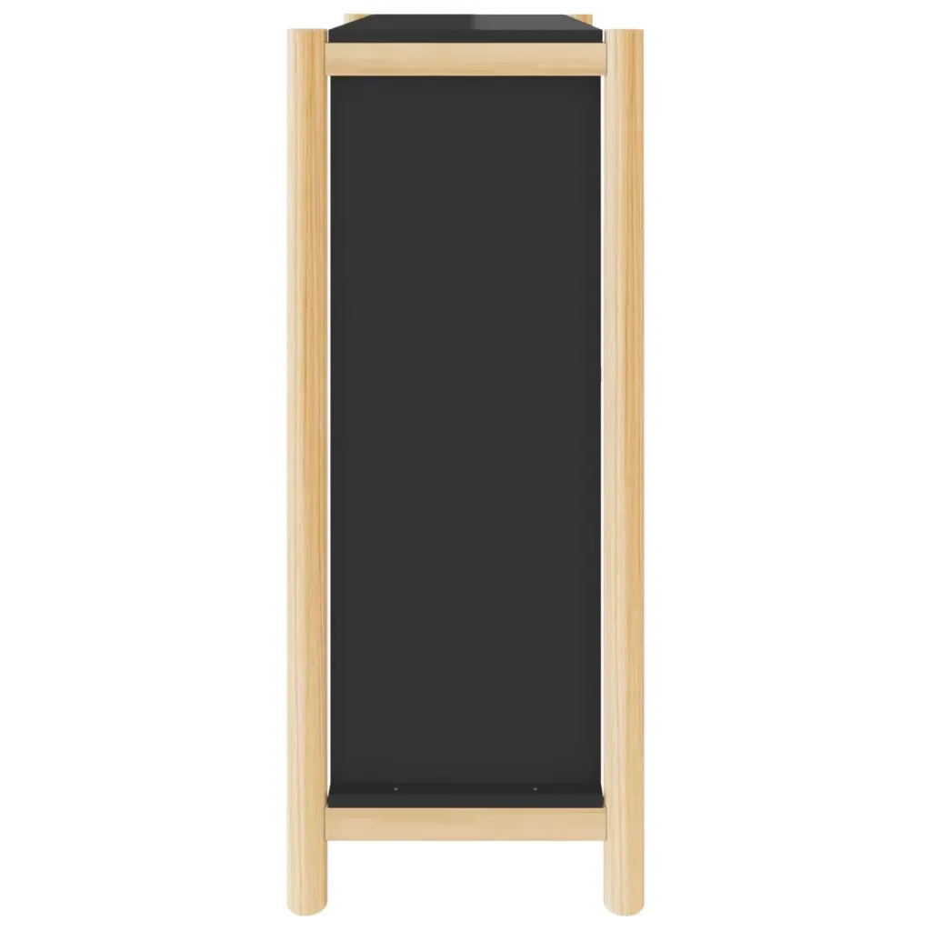Scarpiera Nera 57,5x33x80 cm in Legno Multistrato