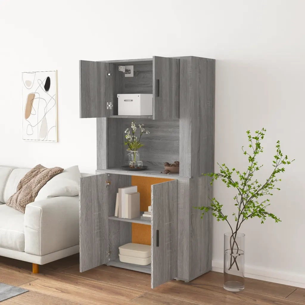 Credenza Grigio Sonoma in Legno Multistratocod mxl 125689