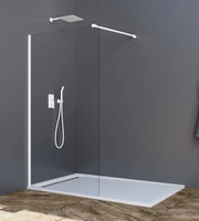 Parete doccia fissa Screen 8 mm 80 cm (76,5-78,0 cm) bianco, vetro trasparente