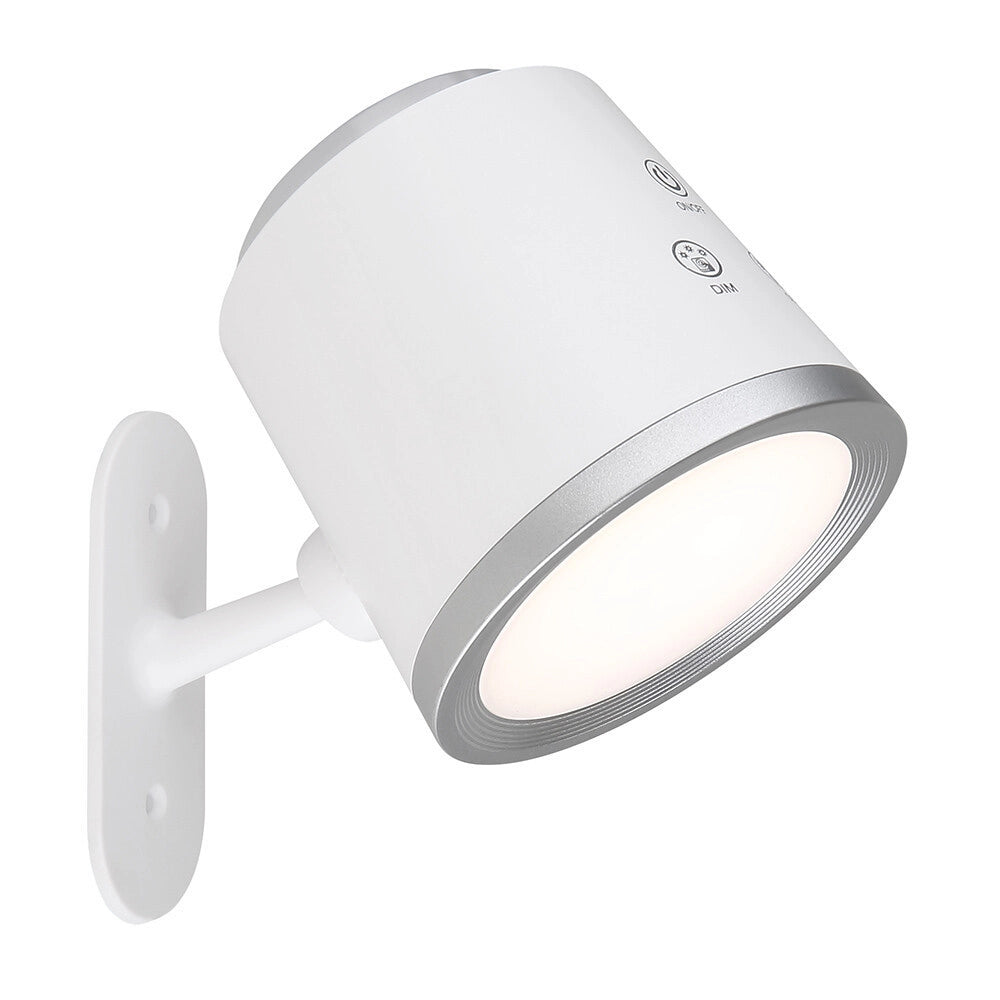 Trade Shop - Lampada Doppio Uso Scrivania Applique A Led 6w Touch Dimmerabile 3 Colorazioni Bl-1005 -