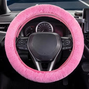 Set di guanti da volante con cuffia di guanto e copriconsole, morbidi e caldi, antiscivolo, 14 1/2-15 pollici, per donne e ragazze, set da 3, rosa