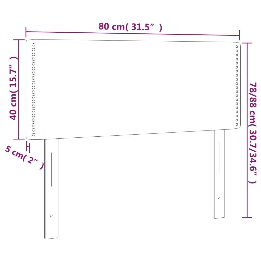 Testiera-Testata Decorativa Grigio Chiaro 80x5x78/88 cm in Velluto 568308