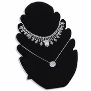 Display per Collane con Supporto Fluffato per Collane - Nero - Organizzatore per Collane - Display per Collane - Supporto per Collane - Adatto per l'Uso in Casa