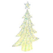 Albero di Natale | Decorazioni natalizie con 120 LED Bianco caldo 120,5 cm PET