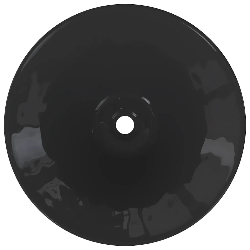 Lavandini 2 pz Nero Lucido Ø42x14 cm in Ceramica 42000314