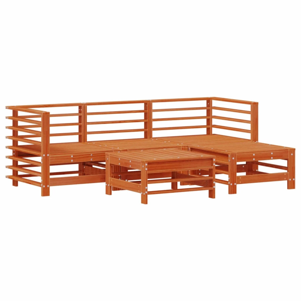 Set Lounge da Giardino 5 pcs Marrone Cerato 3418130