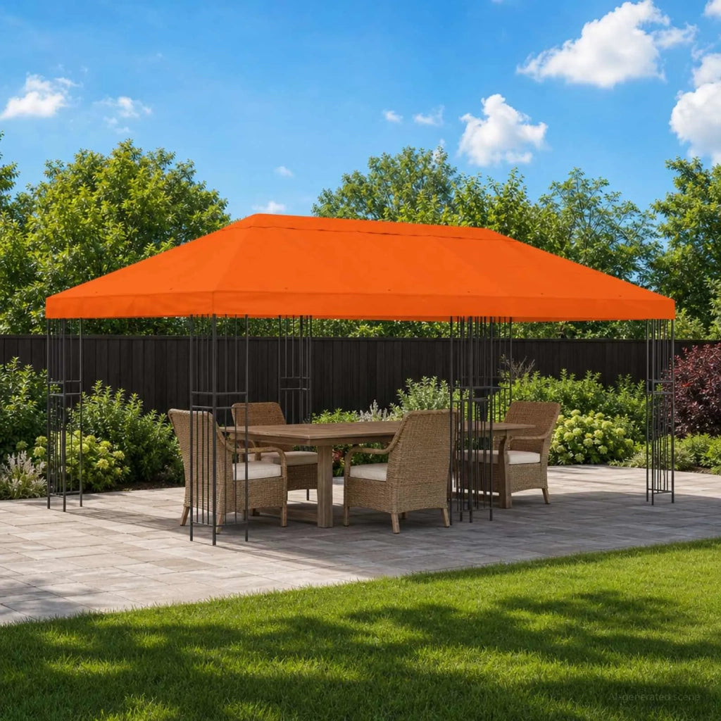 Gazebo | Pergolato con pareti laterali 6 x 3 m Arancione