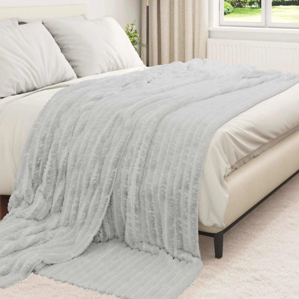 Coperta Grigio 240 x 220 cm Panno