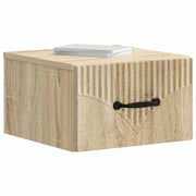 Comodino | Armadio da Notte | Mobiletto da notte a muro Rovere Sonoma 34,5 x 33 x 20 cm
