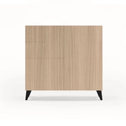 Scarpiera Herdasa effetto noce chiaro gambe nere 87x90x27
