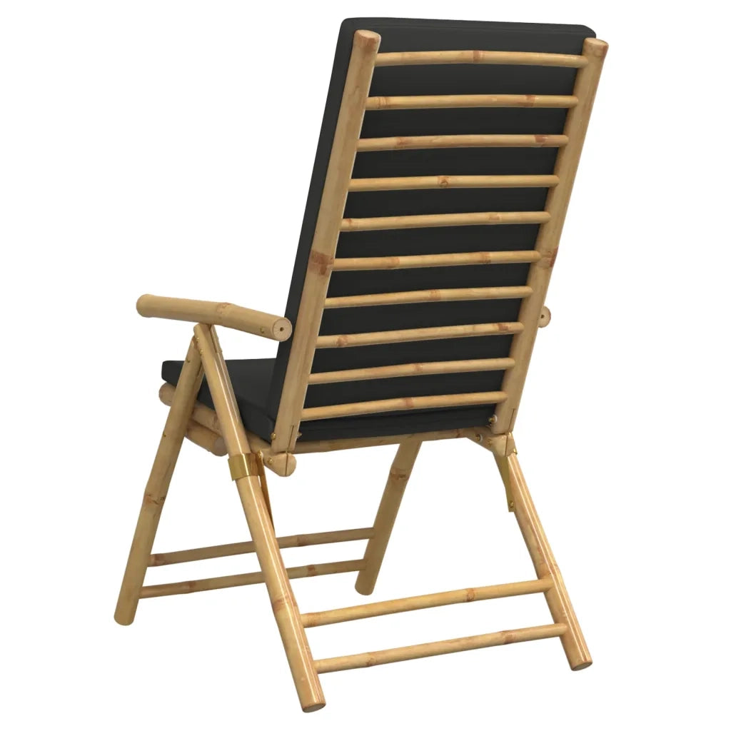 Sedie da Giardino Reclinabili 4 pz Cuscini Grigio Scuro BambÃ¹