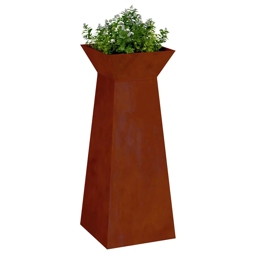 Vaso a Pilastro 2 pz-Set di 2 Fioriera da Esterno-Contenitore per Piante Argento 40 x 40 x 100 cm 211262