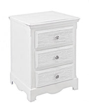 Cassettiera 3 Cassetti Legno Bianco Rustico da Interno - BLAINE