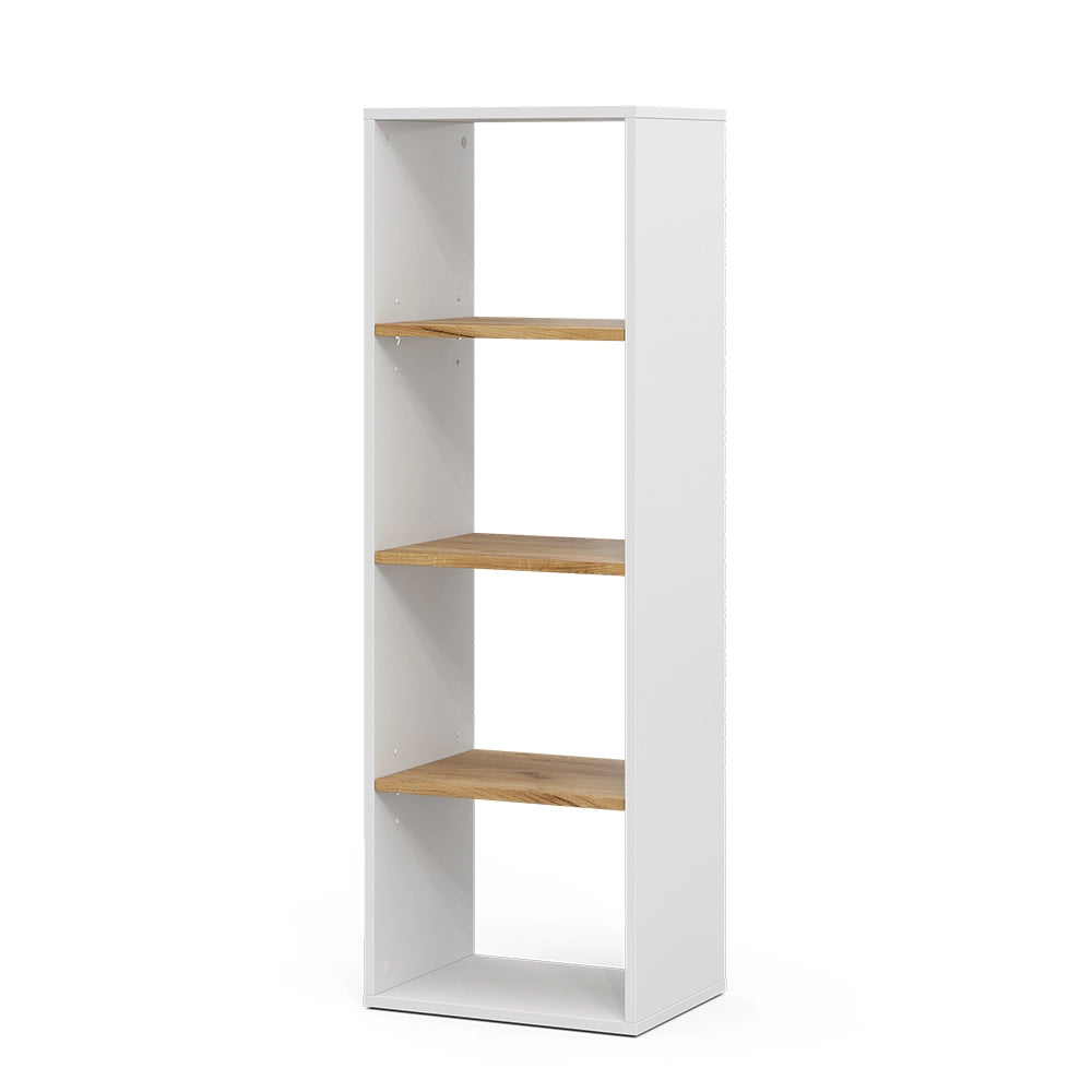 Vicco Scaffale Rovere bianco/dorato 40 x 120 cm 4 scomparti