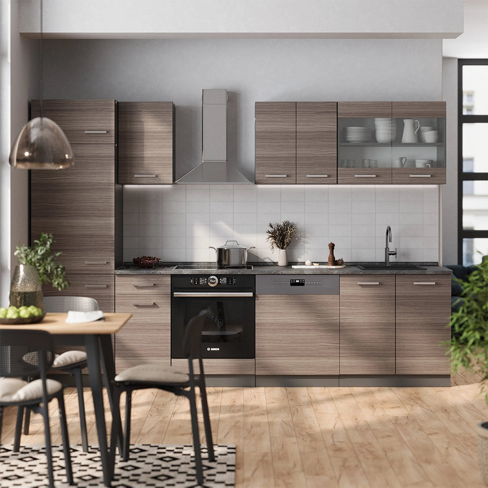 Vicco Cucina componibile Grigio nobile/antracite 300 cm , PL Marmo