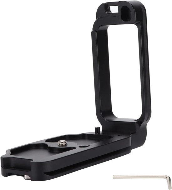 Accessori per Fotografia - Maniglia di Rilascio Rapido per Stativo a L per Fotocamera con Montaggio 1/4" e Regolazione Orizzontale e Verticale