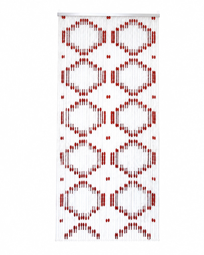 Tenda Anti Mosche a Piastrina Rombi Vette Plastica Supporto Alluminio 120 x 230 cm