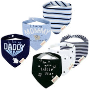 Set di 6 bandane per bambino, morbide e assorbenti, quadrati di stoffa di cotone per bambini, papà e mamme