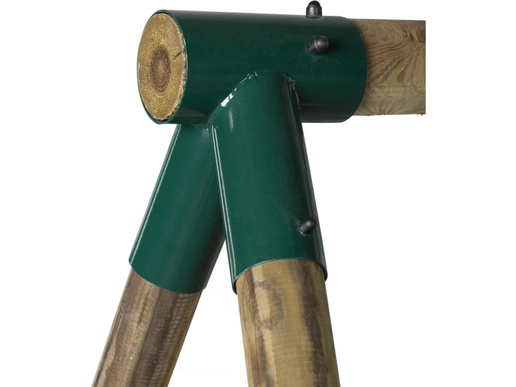 Altalena in legno "Nelio" - Con 2  altalene, 1 Cavalluccio e 1 navicella