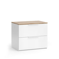 Vicco Cassettiera Bianco/Sonoma 40 x 50 cm con porta