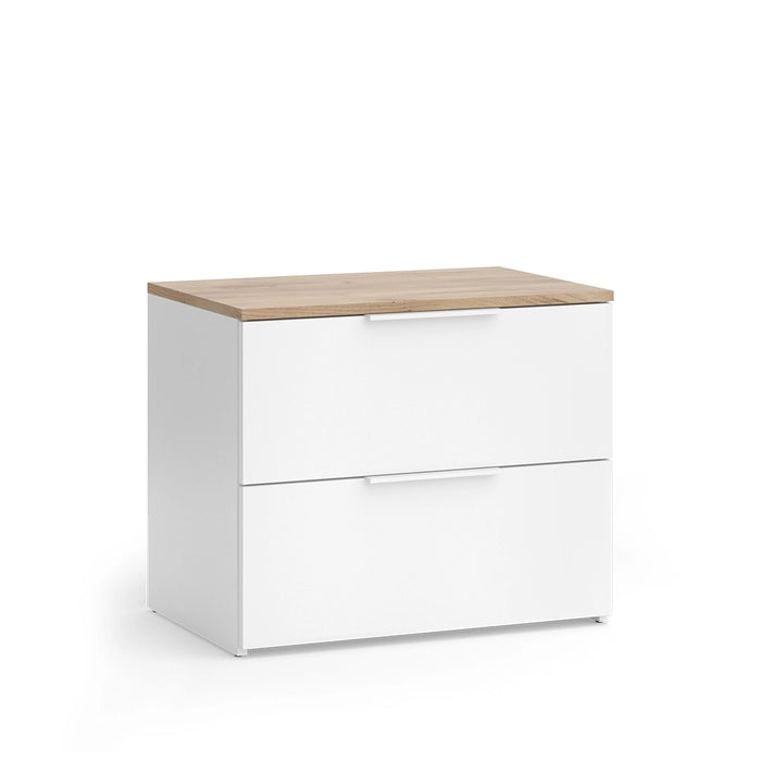 Vicco Cassettiera Bianco/Sonoma 40 x 50 cm con porta