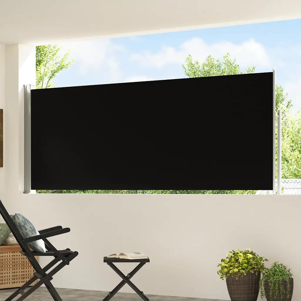 Tenda Laterale Retrattile per Patio 120x500 cm Nero cod mxl 55360
