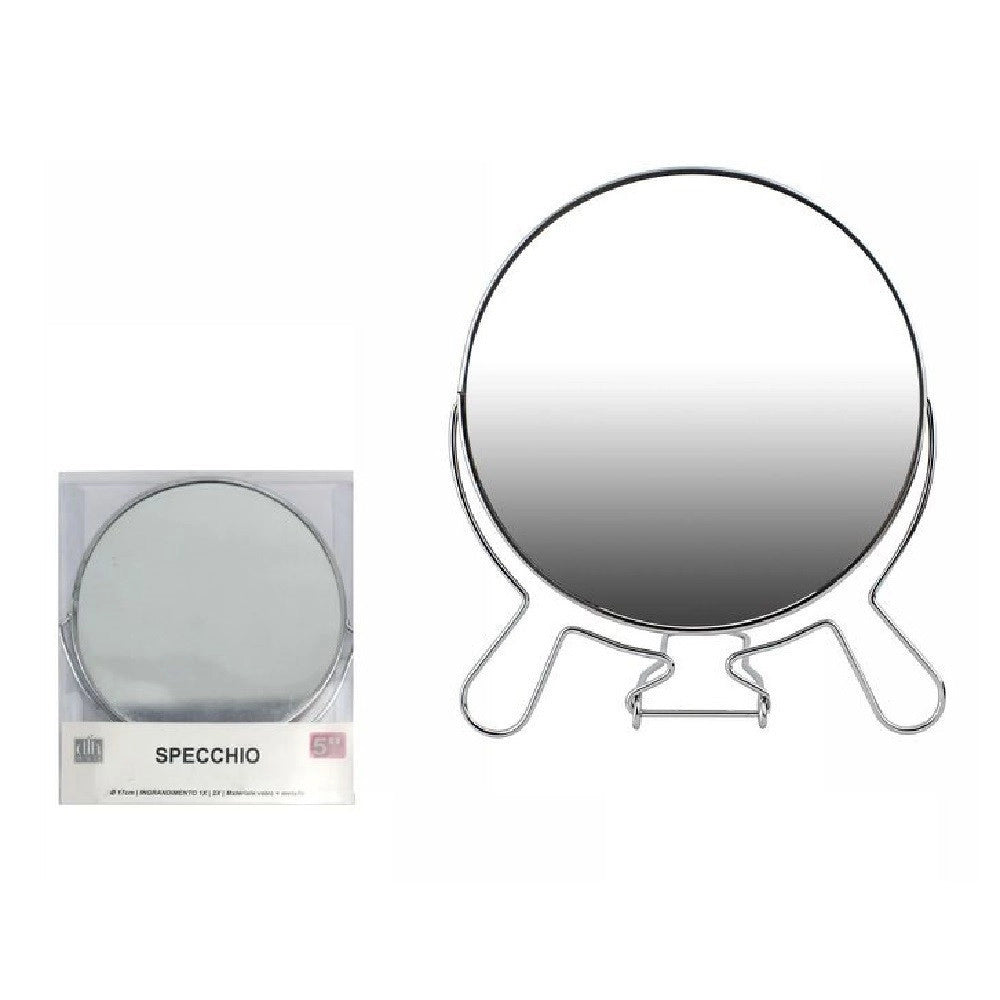 Trade Shop - Specchio Per Cosmetici Rasoio Barba Trucco Make Up Ingrandimento 5″ Pvc 07092 -
