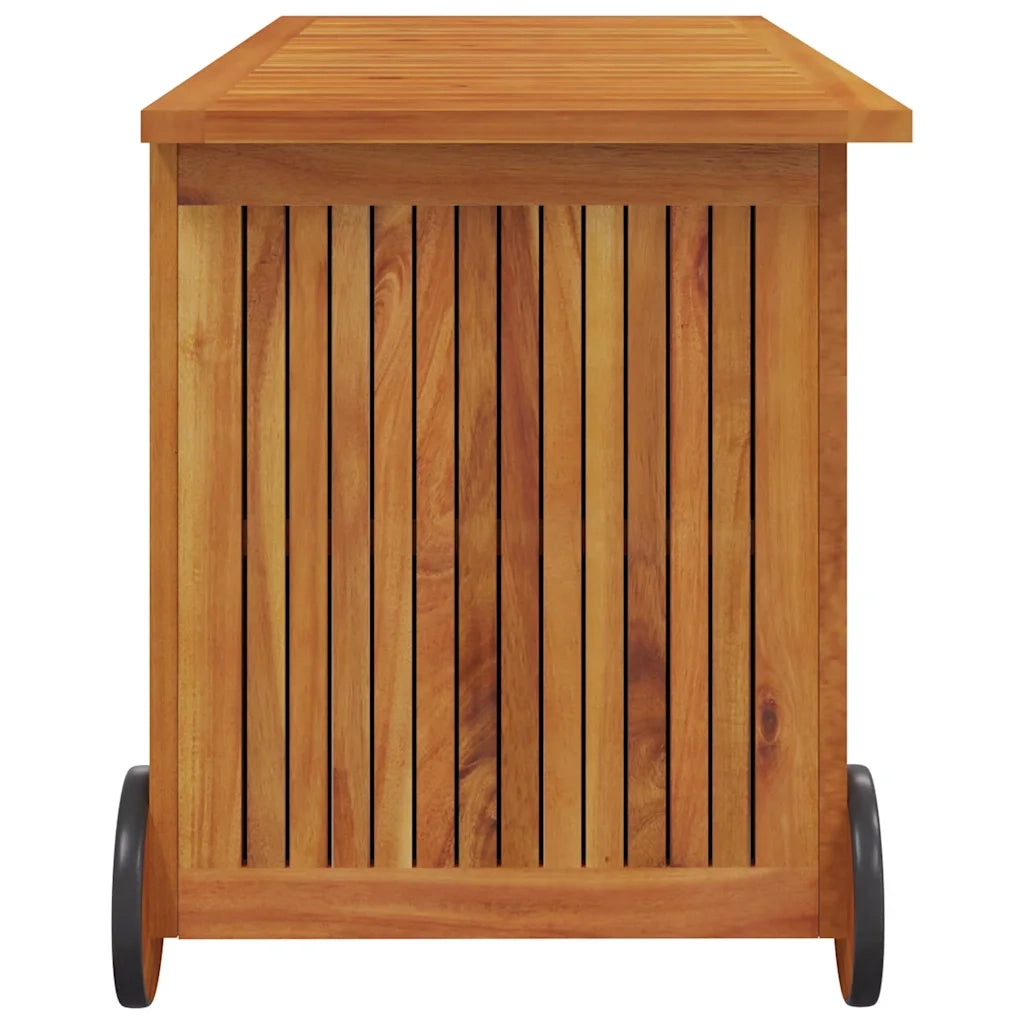 Contenitore Giardino con Ruote 113x50x58 Legno Massello Acacia cod mxl 69839