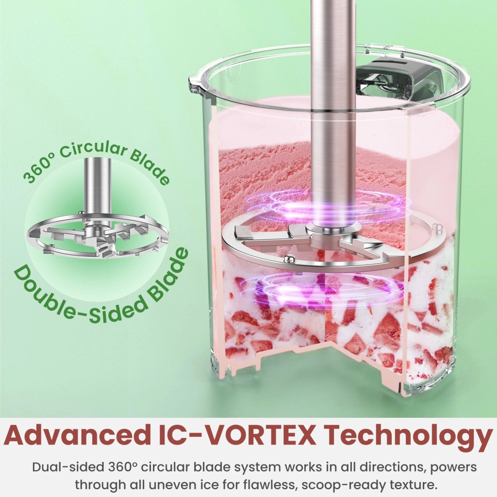 Macchina per Gelato Automatica 11-in-1 ¨C Xylo ¨C 3 Contenitori, Sorbetto, Frapp¨¨, Argento