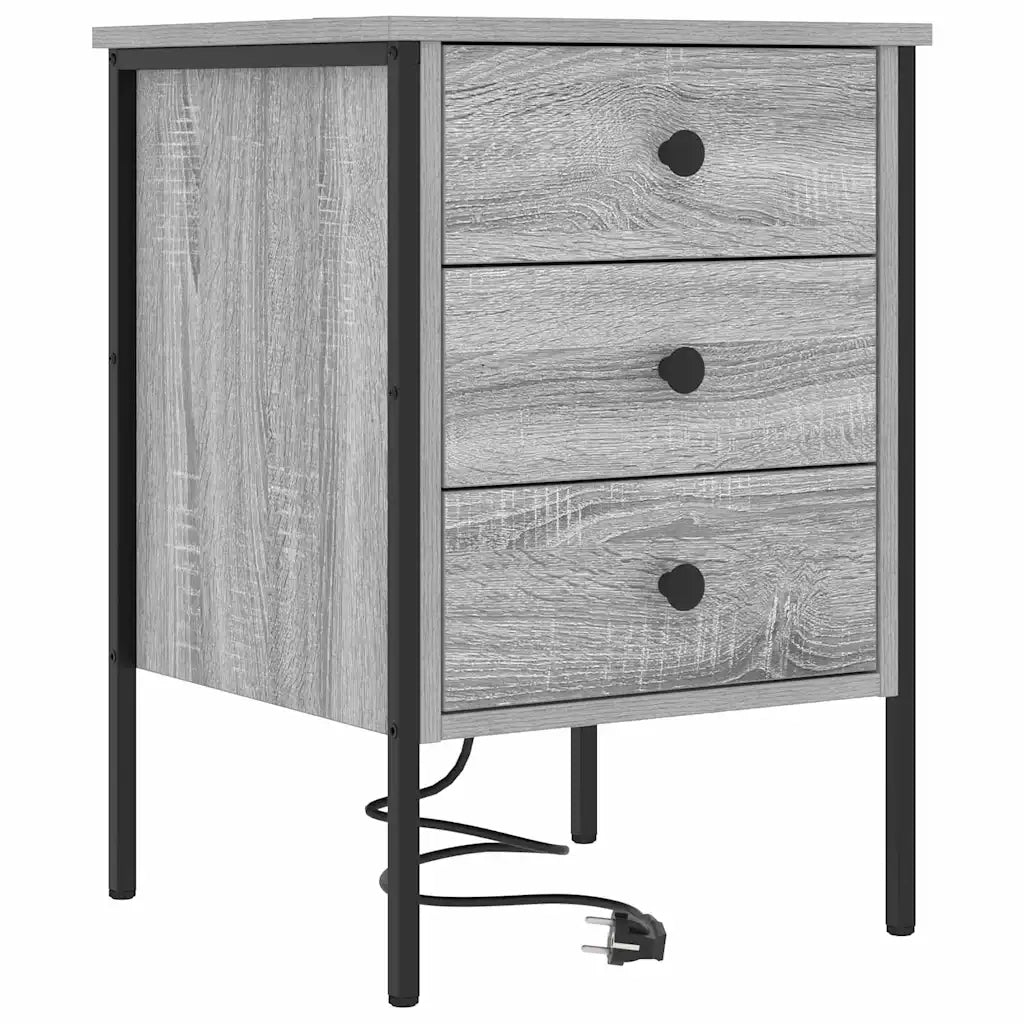 Armadio da Notte 2 pcs Grigio Sonoma 42 x 41 x 61 cm 859487