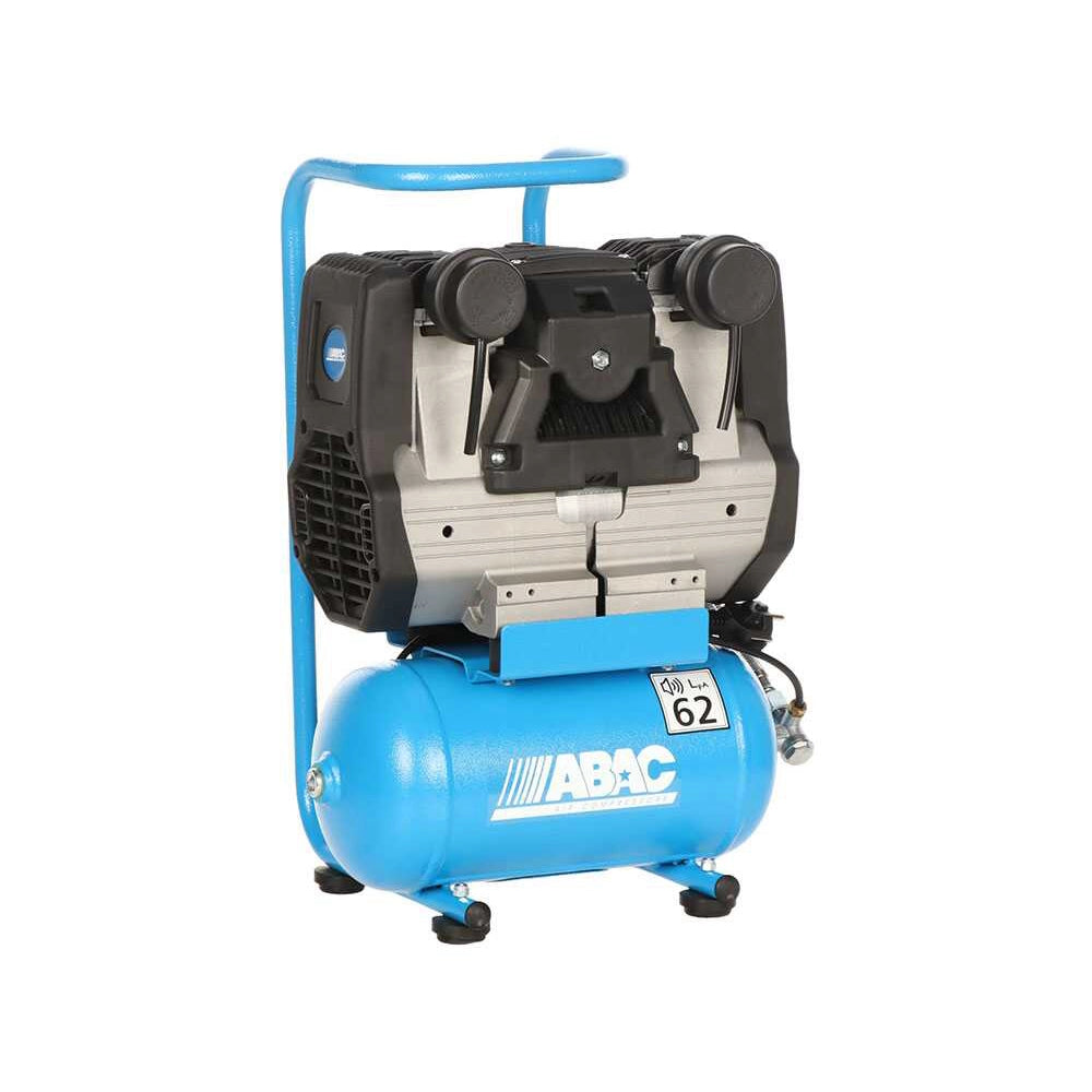 COMPRESSORE ARIA PORTATILE SILENZIATO 6Lt MONOFASE 2HP START QUIETE 0S20 ABAC