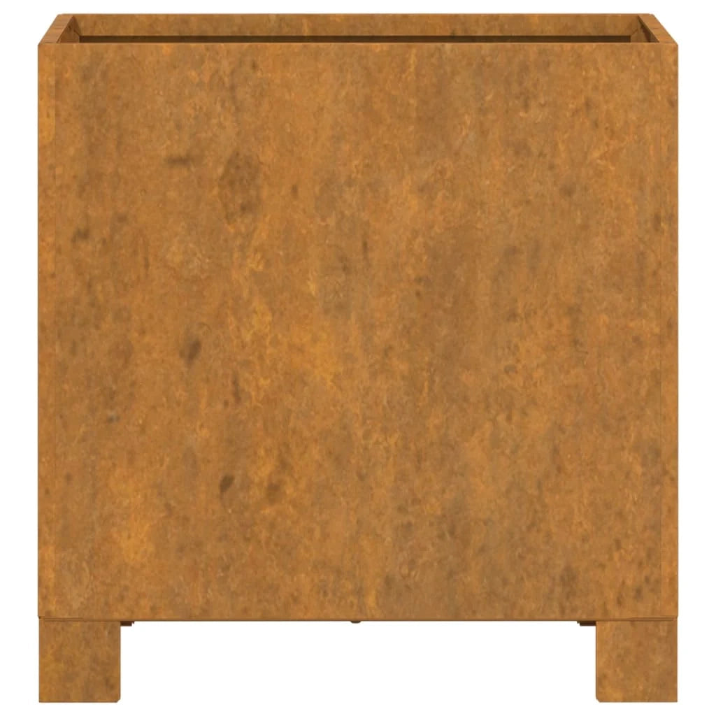Aiuola rialzata/fioriera con gambe finitura ruggine 32 x 30 x 33 cm acciaio corten marrone 02_0038178