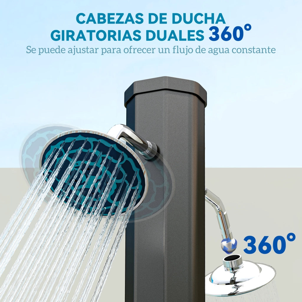 Ducha Solar Exterior ¨C zephmum ¨C 73x18x217 cm Nero