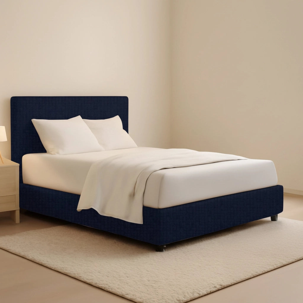 Lichfield, Letto Matrimoniale Sfoderabile Made in Italy, Viola Scuro