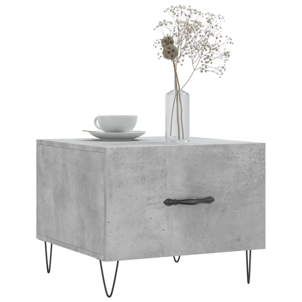 Tavolini Salotto 2pz Grigio Cemento 50x50x40 Legno Multistrato 829389