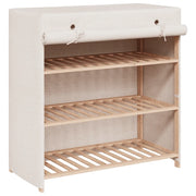 Scarpiera con Rivestimento Bianca 79x40x80 cm in Tessutocod mxl 130458