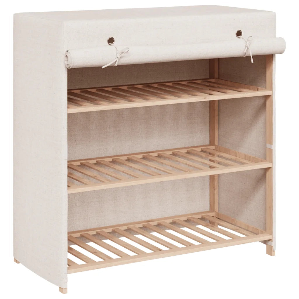Scarpiera con Rivestimento Bianca 79x40x80 cm in Tessutocod mxl 130458