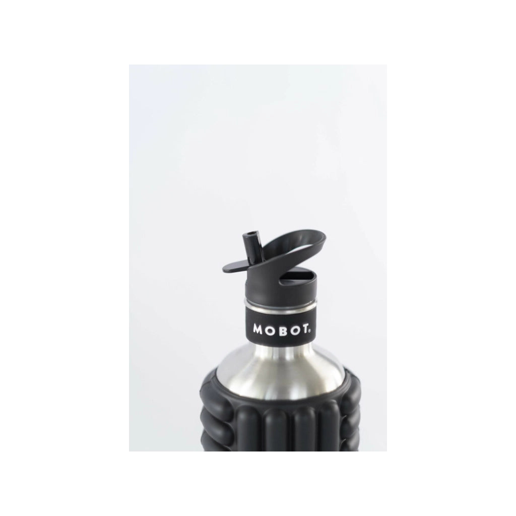 Bottiglia sportiva - Mobot - funzione rullo massaggiante 2 in 1 - Black ops