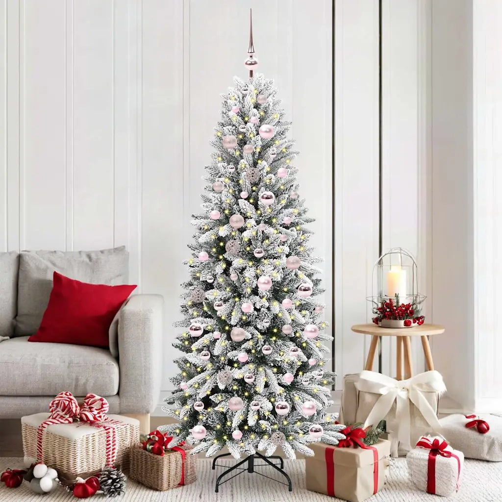 Albero di Natale | Decorazioni natalizie artificiale con 300 LED Bianco 180 cm