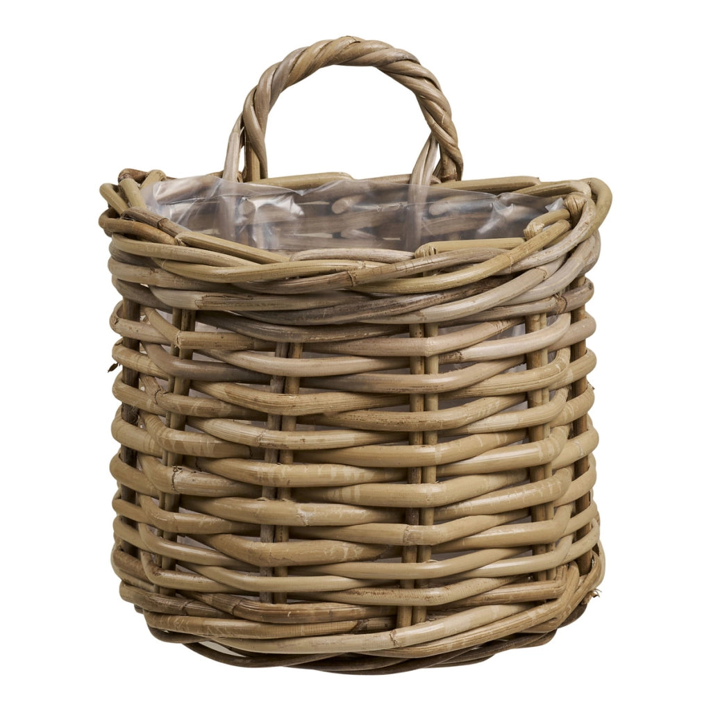Cesto Portaoggetti Keli, Marrone, Rattan, 23x37x27 cm
