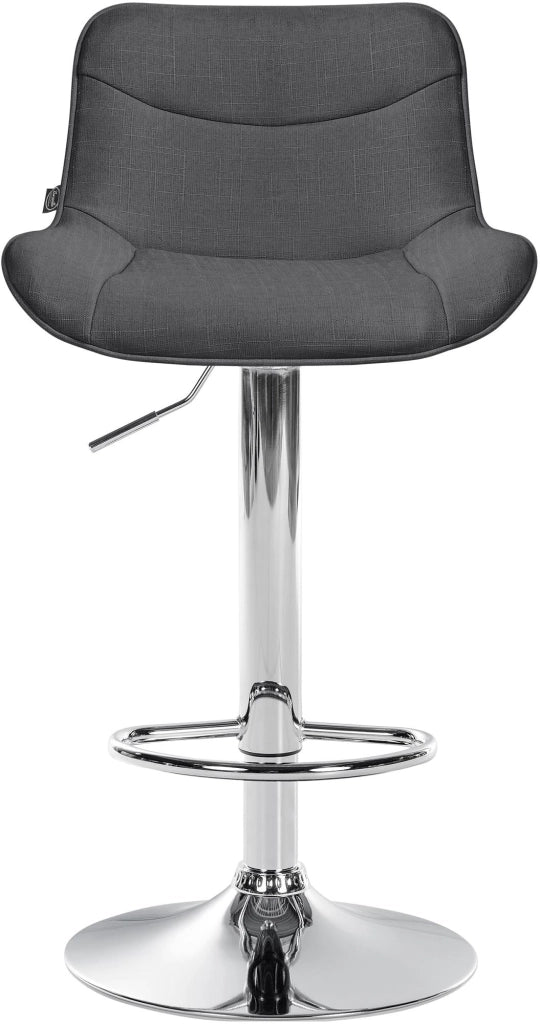 2er Set Barhocker Vonore Stoff chrom
